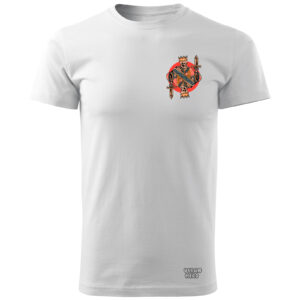 Biała koszulka z nadrukiem Bad King