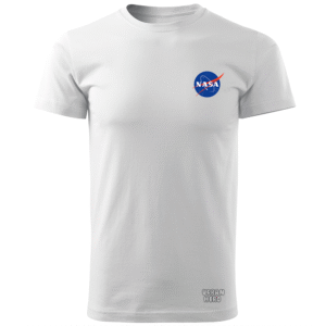 biała koszulka z logo nasa