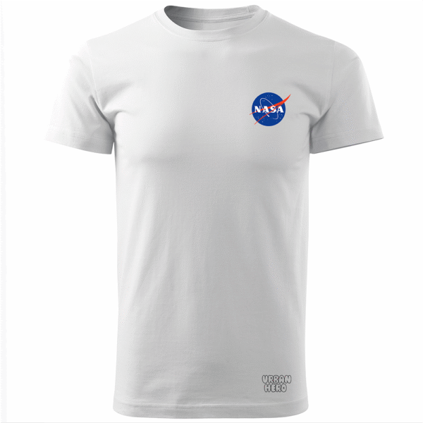 biała koszulka z logo nasa