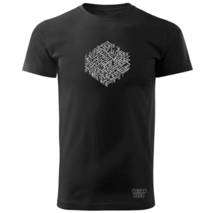 czarna koszulka z nadrukiem city