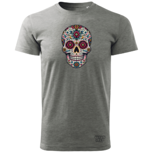 szara koszulka z nadrukiem sugar skull