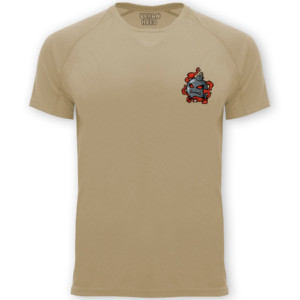 Beżowa koszulka sportowa angry bomb