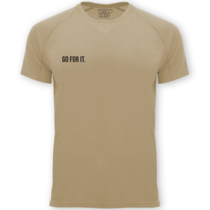 beżowa koszulka sportowa Go for it