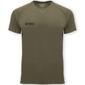 Khaki koszulka sportowa Go for it