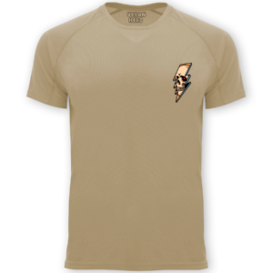 beżowa koszulka sportowa thunder skull