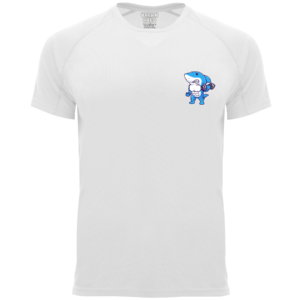 biała koszulka sportowa shark pump