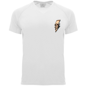 biała koszulka sportowa thunder skull