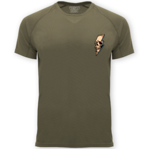 khaki koszulka sportowa thunder skull