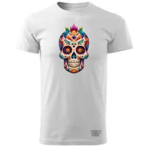 biała koszulka fancy skull