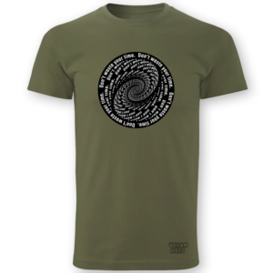 Khaki koszulka Don't waste your time