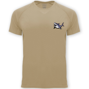 beżowa koszulka sportowa angry shark