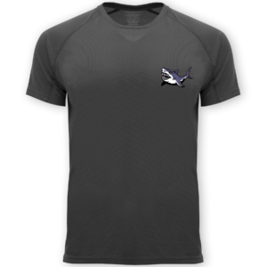 grafitowa koszulka sportowa angry shark