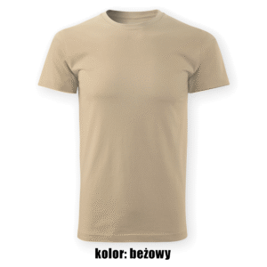 beżowa koszulka bawełniana basic