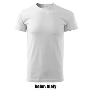 biała koszulka bawełniana basic