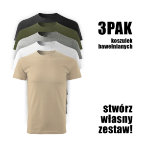 zestaw 3 koszulek bawełnianych