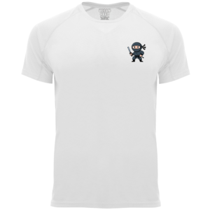 Biała koszulka sportowa z ninja