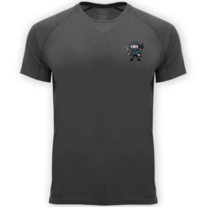 Grafitowa koszulka sportowa z ninja