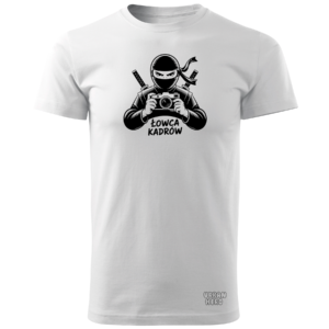 biała koszulka bawełniana dla fotografa