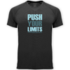 czarna koszulka sportowa push your limits