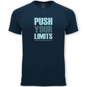 granatowa koszulka sportowa push your limits