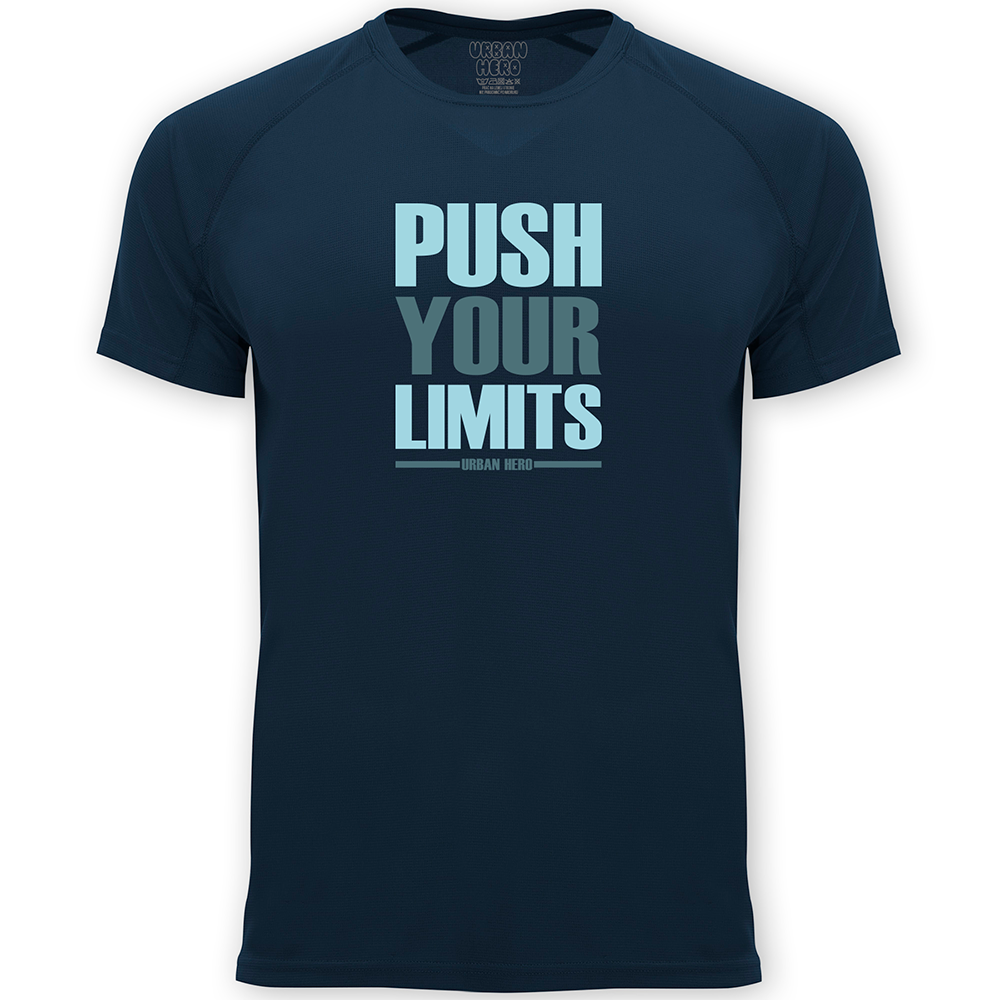 granatowa koszulka sportowa push your limits